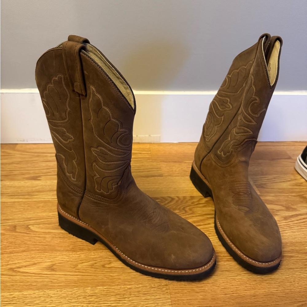 Brown Leather Cowboy Boots